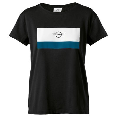 Женская футболка MINI Wing Logo T-Shirt Women’s, Black/White/Island,  80142454915 XXS