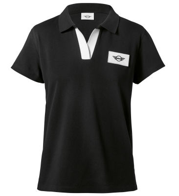 Женская рубашка поло MINI Logo Patch Polo Woman´s, Black/White,  80142454939 XL
