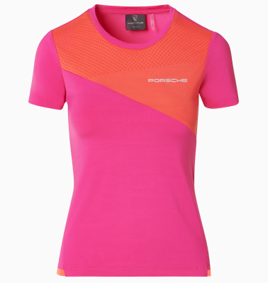 Женская футболка Porsche Women’s T-shirt, Sports Collection, Coral/Pink,  WAP5390XS0M0SP L