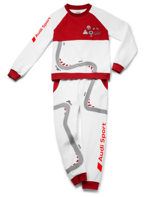 Детская пижама Audi Sport Pyjama Racing, Infants, white/red,  3201900503 110/116