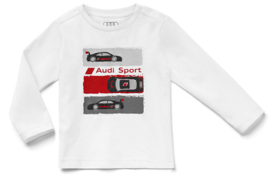 Детская футболка с длинным рукавом Audi Sport Longsleeve, Babys, white,  3201900701 98-104