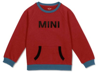 Детская толстовка MINI Sweatshirt Loop Wordmark Kids, Chili Red/Black/Island,  80145A0A623 98