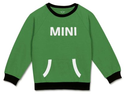 Детская толстовка MINI Sweatshirt Loop Wordmark Kids, British Green/Black/White,  80145A0A631 104