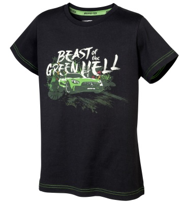 Детская футболка Mercedes-AMG Children's T-shirt, black / green,  B66954674 140/146