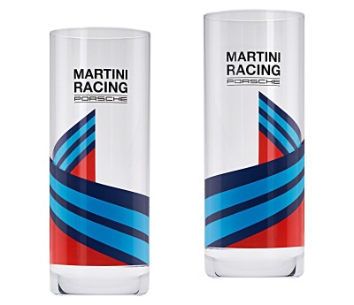 Набор из двух стеклянных стаканов Porsche Set of 2 long drink glasses, MARTINI RACING WAP0505000L0MR