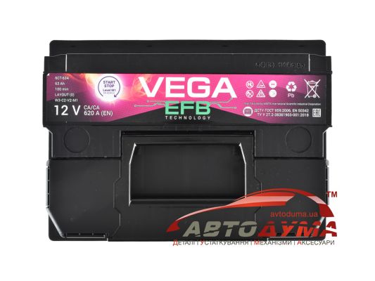 Аккумулятор VEGA EFB 6 СТ-63-R V63062013