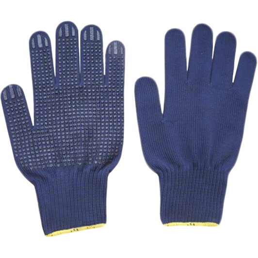 Перчатки рабочие Intertool трикотажные с покрытием ПВХ синие SP-0132