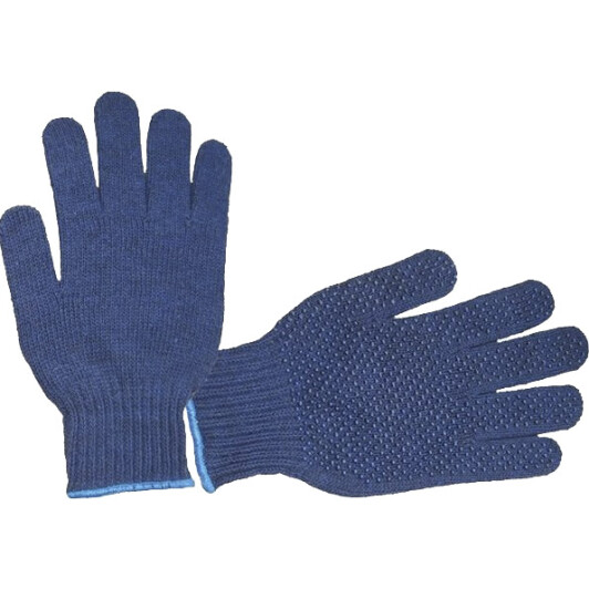 Перчатки рабочие Intertool синтетические с покрытием ПВХ синие SP-0104
