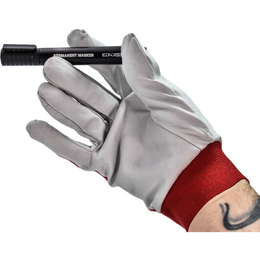 Перчатки рабочие Intertool кожаные с коттоновым покрытием красные SP-0012 Перчатки рабочие Intertool кожаные с коттоновым покрытием красные SP-0012
