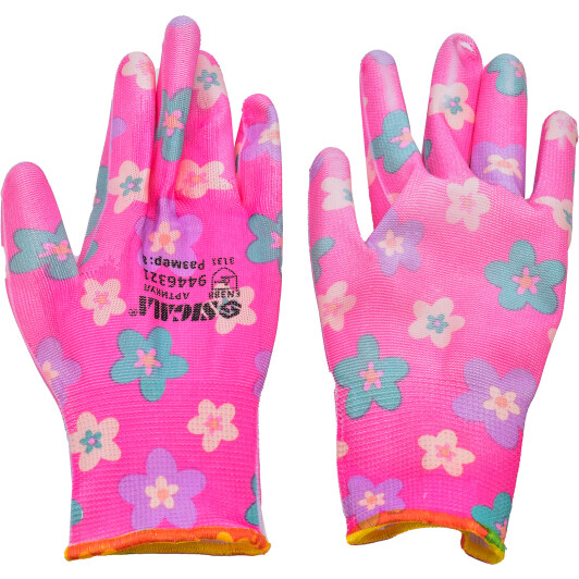 Перчатки рабочие Sigma трикотажные с полиуретановым покрытием розовый 9446321