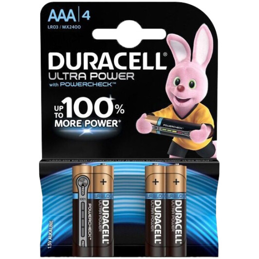 Батарейка Duracell Ultra Power RL055347 AAA (мизинчиковая) 1,5 V 4 шт