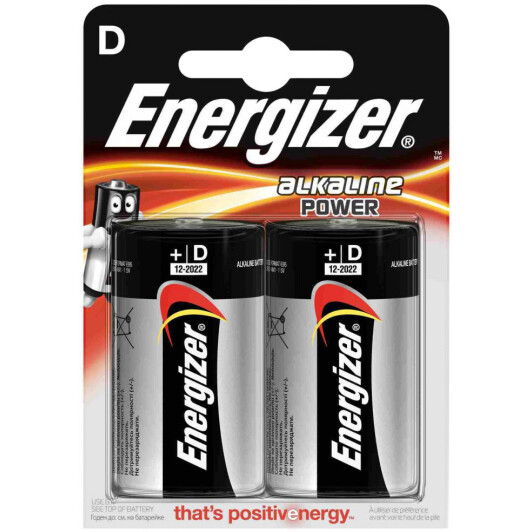 Батарейка Energizer Alkaline Power 257-1004 D 1,5 V 2 шт