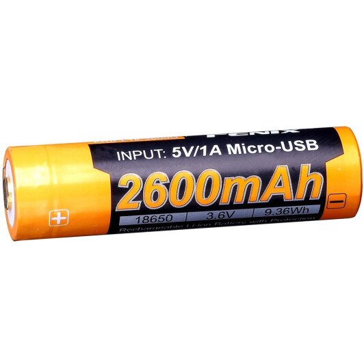 Аккумуляторная батарейка Fenix ARB-L18-2600U 2600 mAh 1 шт Аккумуляторная батарейка Fenix ARB-L18-2600U 2600 mAh 1 шт