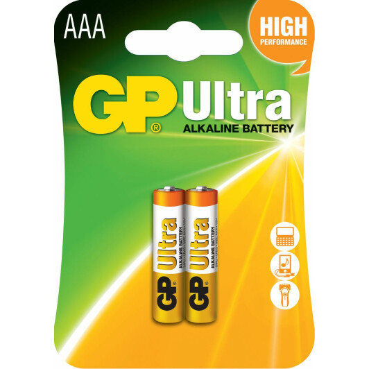 Батарейка GP Ultra Alkaline 25-1064-2 AAA (мизинчиковая) 1,5 V 2 шт