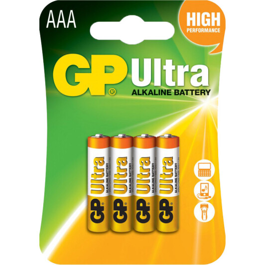 Батарейка GP Ultra Alkaline 25-1062 AAA (мизинчиковая) 1,5 V 4 шт