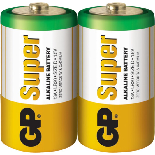 Батарейка GP Super Alkaline 13AS2 D 1,5 V 2 шт