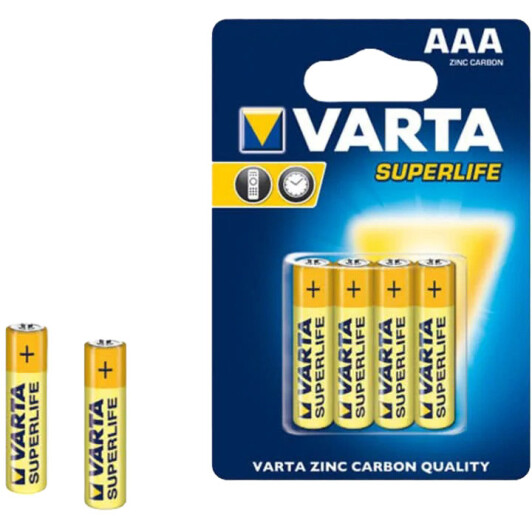 Батарейка Varta Superlife 2003101414 AAA (мизинчиковая) 1,5 V 4 шт