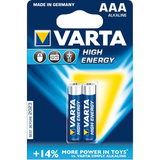 Батарейка Varta High Energy 4903121412 AAA (мизинчиковая) 1,5 V 2 шт