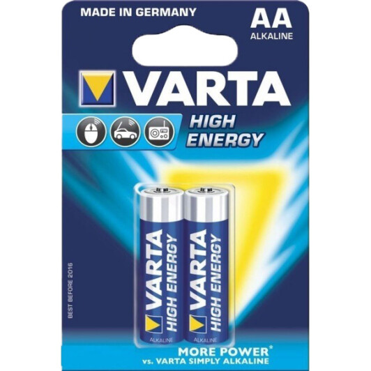 Батарейка Varta High Energy 4906121412 AA (пальчиковая) 1,5 V 2 шт