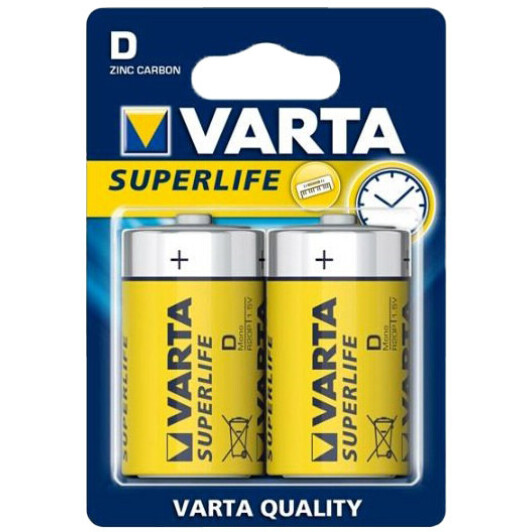 Батарейка Varta Superlife 2020101412 D 1,5 V 2 шт