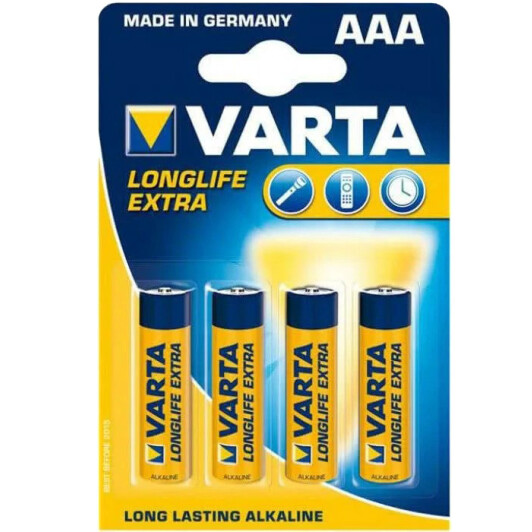 Батарейка Varta Long Life Extra 4103101414 AAA (мизинчиковая) 1,5 V 4 шт