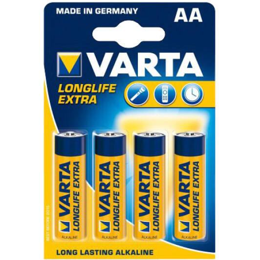 Батарейка Varta Long Life Extra 4106101414 AA (пальчиковая) 1,5 V 4 шт