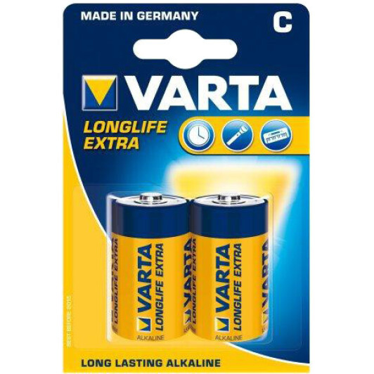 Батарейка Varta Long Life Extra 4114101412 C 1,5 V 2 шт