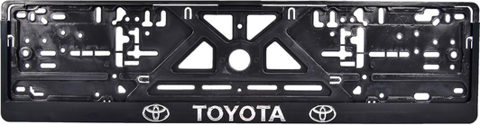 Рамка номерного знака Carlife NH47 черная на Toyota
