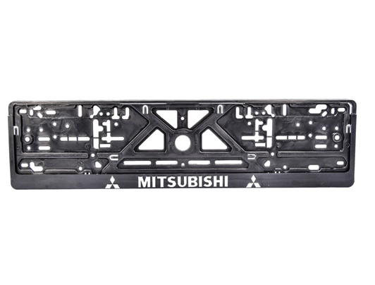 Рамка номерного знака Carlife NH53 черная на Mitsubishi