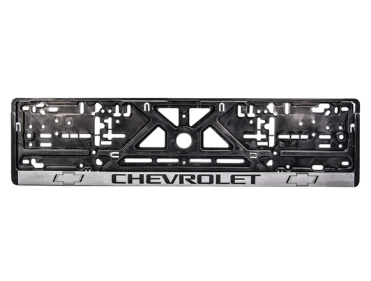 Рамка номерного знака Carlife NH09 черная на Chevrolet