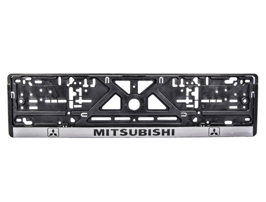 Рамка номерного знака Carlife NH19 черная на Mitsubishi
