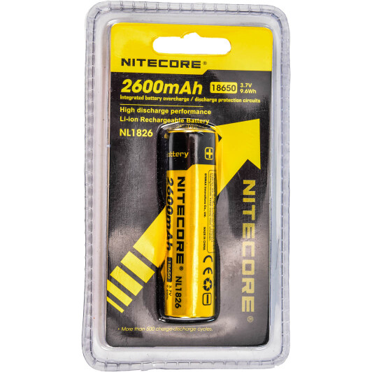 Аккумуляторная батарейка Nitecore NL186 6-1020 2600 mAh 1 шт