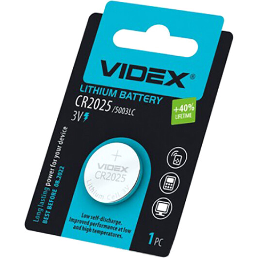 Батарейка Videx CR2025 CR2025 3 V 1 шт