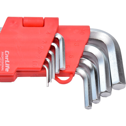 Набор ключей шестигранных Carlife WR2118 1,5-10 мм с шарообразным наконечником 9 шт