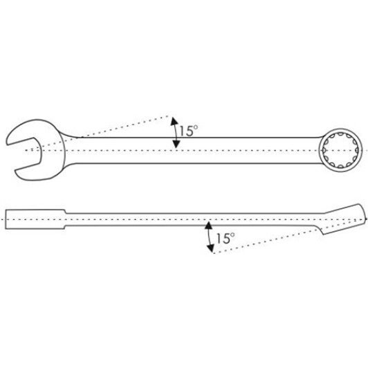 Ключ рожково-накидной Carlife WR3026 I-образный 26 мм