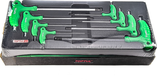 Набор ключей шестигранных Toptul GAAT0803 2-10 мм с шарообразным наконечником 8 шт