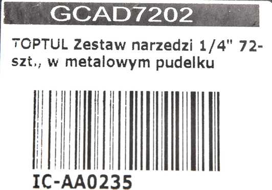 Набор инструментов Toptul GCAD7202 1/4