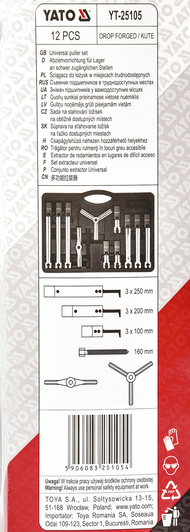 Набор инструментов Yato YT-25105 12 ед.