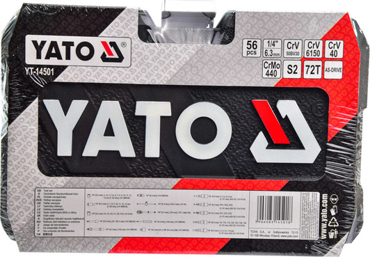 Набор торцевых головок и комплектующих Yato YT-14501 48 шт. 1/4
