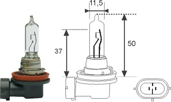 Автолампы Magneti Marelli 002548100000 H9 PGJ19-5 65 W прозрачная