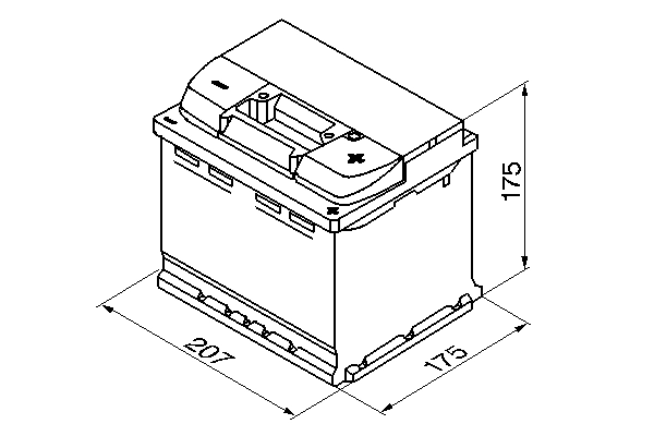 Аккумулятор BOSCH 6 СТ-52-R 0092S50010 Аккумулятор BOSCH 6 СТ-52-R 0092S50010