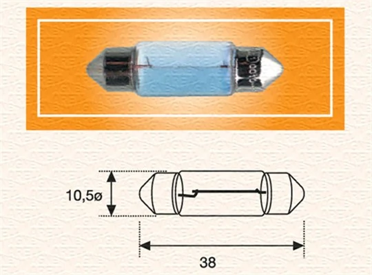 Автолампы Magneti Marelli 009423100000 C5W SV8,5-8 5 W прозрачная