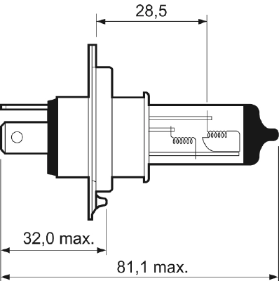 Автолампы Valeo 032515 Aqua Vision H4 P43t-38 55 W 60 W желтая