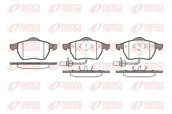 REMSA 039022 Гальмівні колодки дискові перед. Audi A6 1.8-2.8 97- VW Passat Skoda