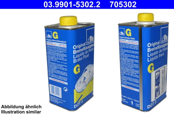 ATE 03990153022 Рідина гальмівна DOT 3, 1 л ATE 03990153022 Рідина гальмівна DOT 3, 1 л