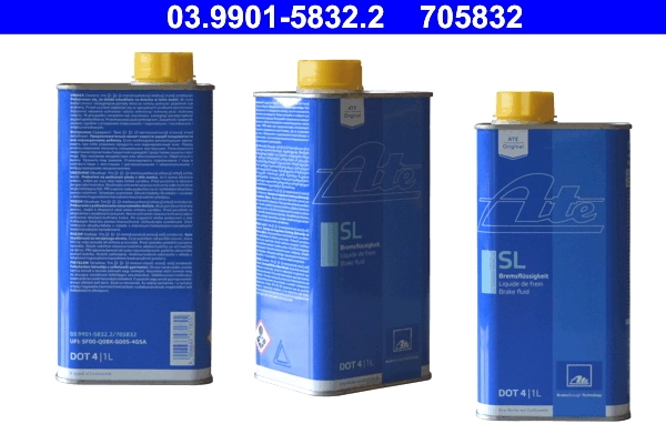 ATE 03990158322 Рідина гальмівна DOT 4 Sl, 1 л ATE 03990158322 Рідина гальмівна DOT 4 Sl, 1 л