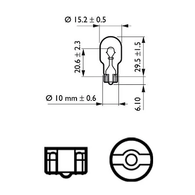 Автолампы Philips 12067CP Vision W16W BAU15s 16 W прозрачная Автолампы Philips 12067CP Vision W16W BAU15s 16 W прозрачная