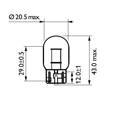 Автолампы Philips 12071B2 WY21W WX3x16d 21 W оранжевая Автолампы Philips 12071B2 WY21W WX3x16d 21 W оранжевая
