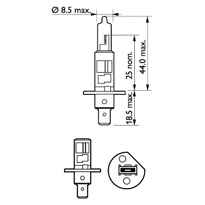 Автолампы Philips 12258XVPB1 X-tremeVision Pro150 H1 P14,5s 55 W прозрачно-голубая Автолампы Philips 12258XVPB1 X-tremeVision Pro150 H1 P14,5s 55 W прозрачно-голубая