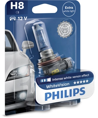 Автолампы Philips 12360WHVB1 WhiteVision H8 PGJ19-1 35 W светло-голубая Автолампы Philips 12360WHVB1 WhiteVision H8 PGJ19-1 35 W светло-голубая